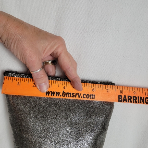 Trask Audra Silver Pewter shiny Shearling lined boots - Picture 11 of 16